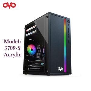 7. OVO RGB/LED M-ATX GAMING CASE V-3709s ACRYLIC