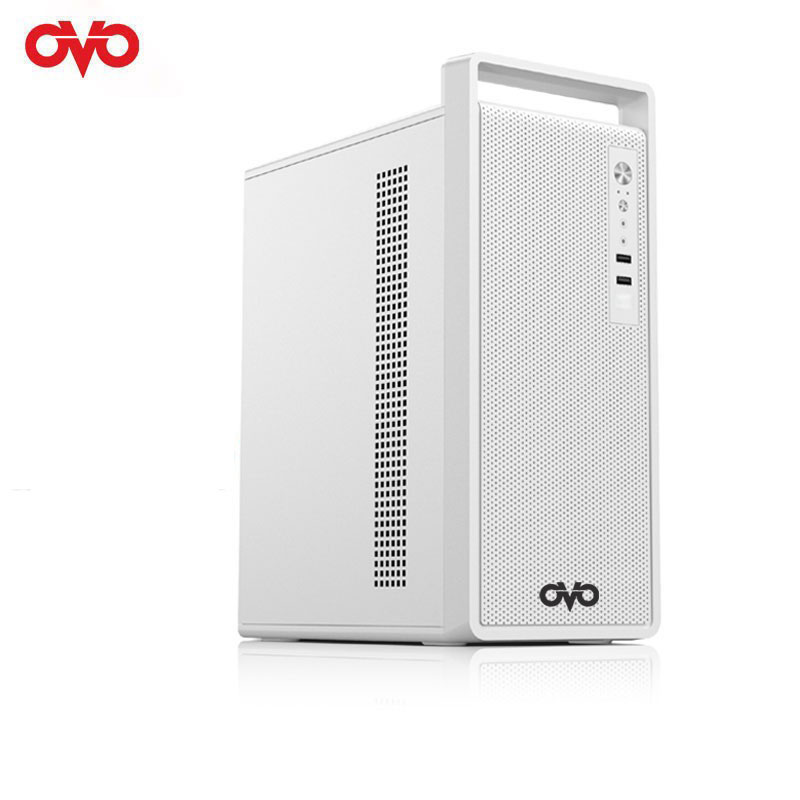 OVO CC-260A Handle Premium M-ATX Office Case White
